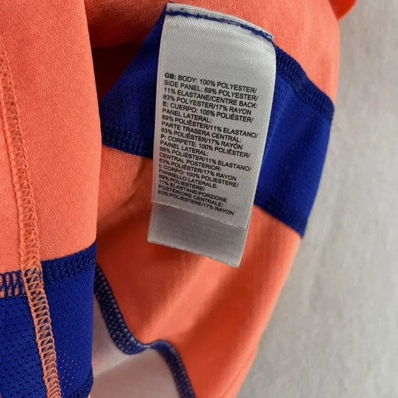 North Face T-Shirt Women Sz S Orange Blue Flight Series Flash Dry Running Fitted - Picture 11 of 12